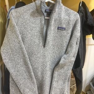 Patagonia Better Sweater Womens Medium Gray 1/4 Zip Fleece Outdoors Hiking 25617